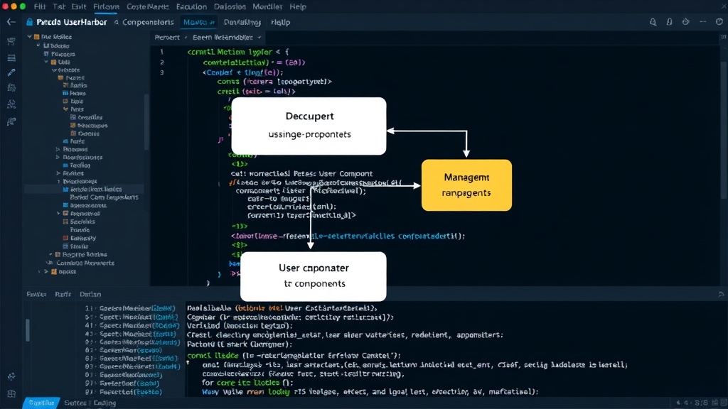 Diagram illustrating decoupled user management components in a Python application