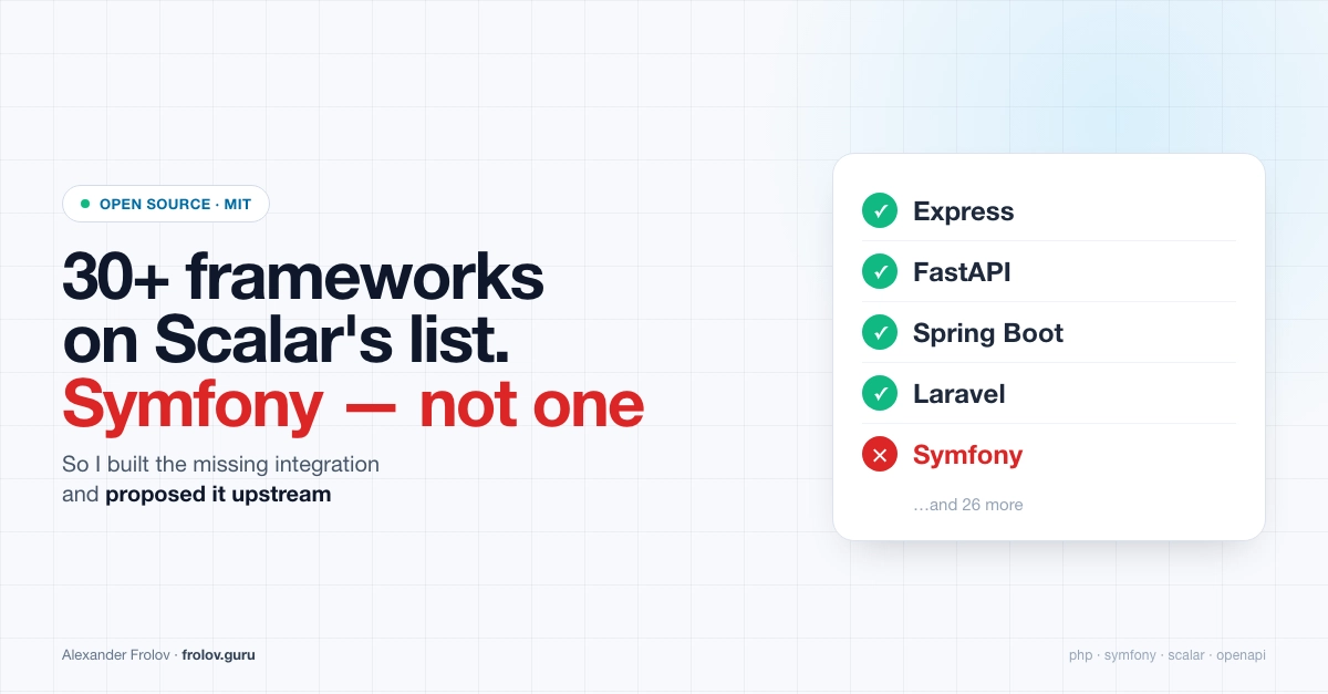 Symfony finally gets modern API docs with Scalar bundle