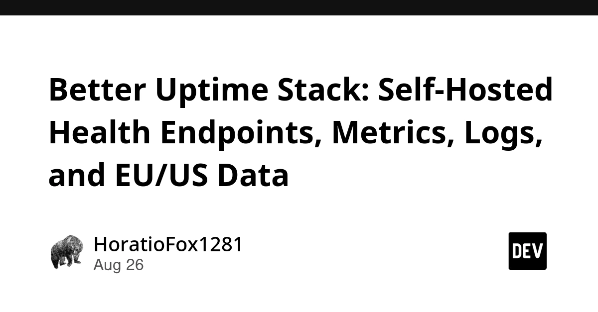 Self-Hosted Uptime Stack: Balancing Control, Cost, and Complexity