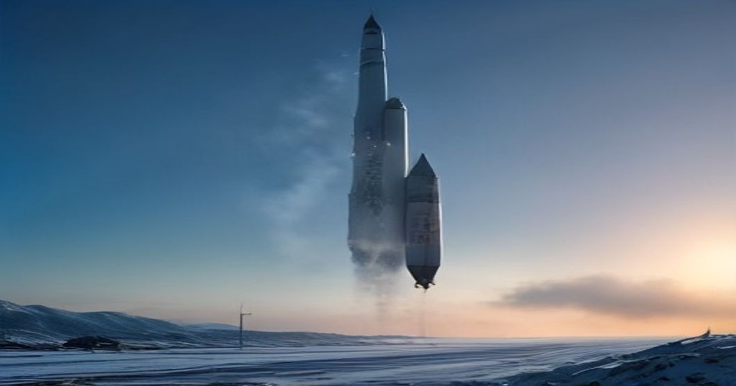Isar Aerospace's Mythos rocket lifting off from the launchpad in Norway.