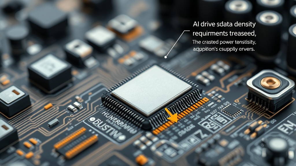 Diagram illustrating the increased power density requirements for AI servers compared to traditional servers.