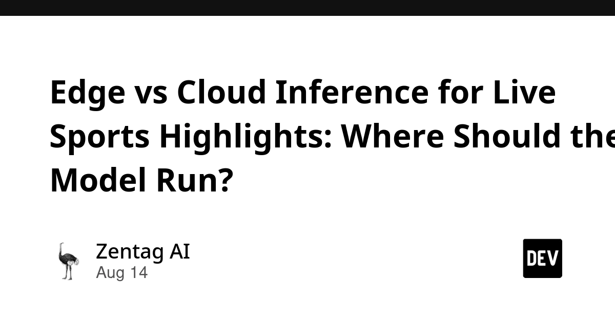 Edge vs. Cloud Inference for Live Sports Highlights: Latency vs. Cost