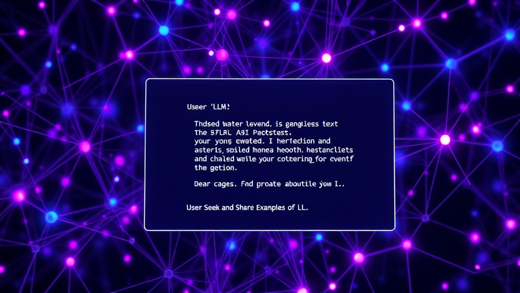 User interface screenshot of a hypothetical LLM exhibiting nonsensical text generation