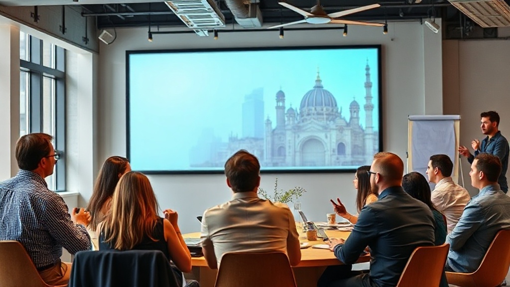 European startup founders presenting at a tech conference in Berlin
