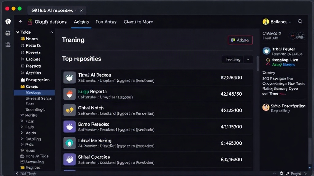 GitHub Trending page highlighting top AI repositories and their star counts