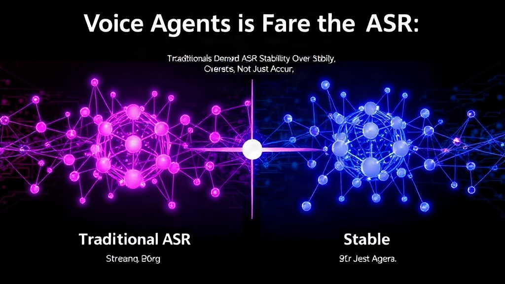 Diagram illustrating the difference between traditional streaming ASR and stable ASR for voice agents
