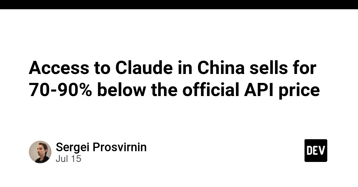 Claude API Access in China Sells at Steep Discount, Raising Red Flags