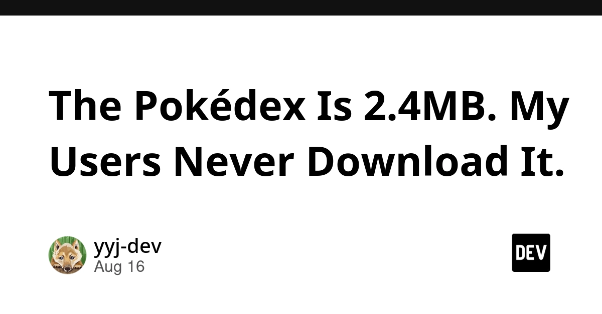 Pokédex Data Size Highlights Build-Time Compilation Strategy