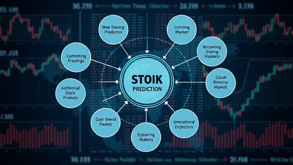 Diagram illustrating the complex, interconnected factors influencing stock market movements