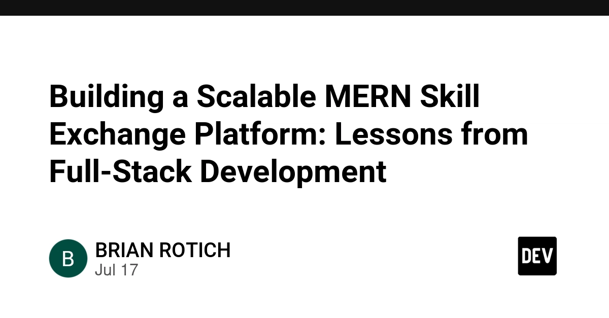 MERN Stack Skill Exchange: Scalability and Maintainability Lessons