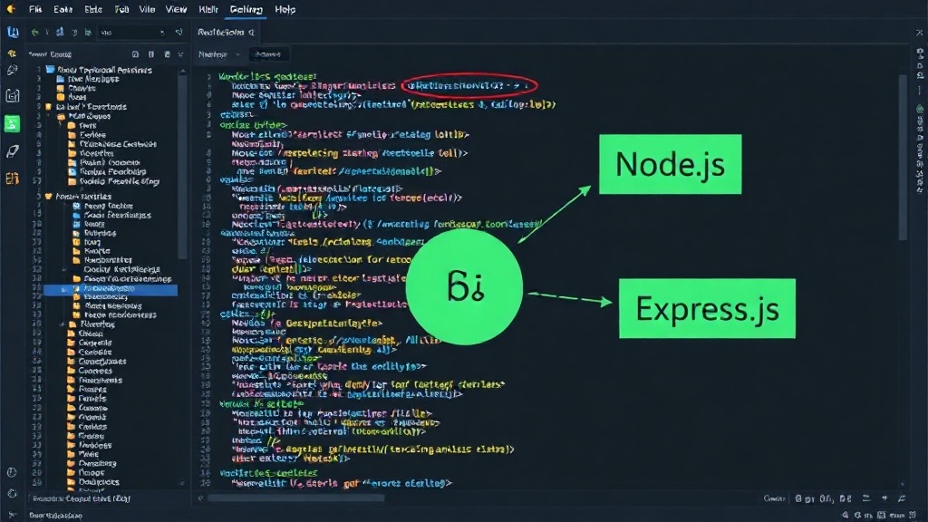 Node.js and Express.js backend architecture diagram for the MERN stack