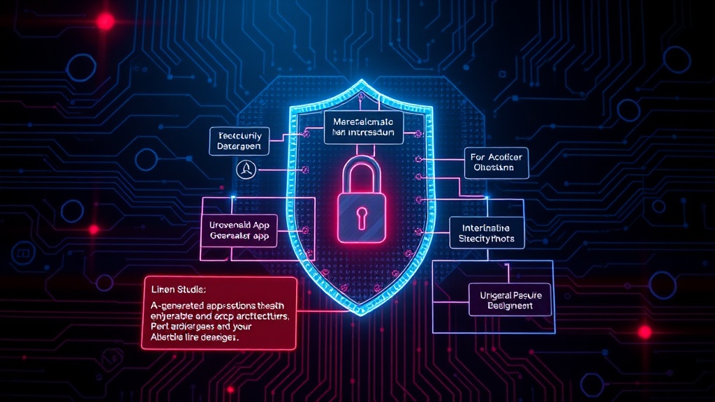 Diagram illustrating common AI-generated app architecture and potential vulnerability points