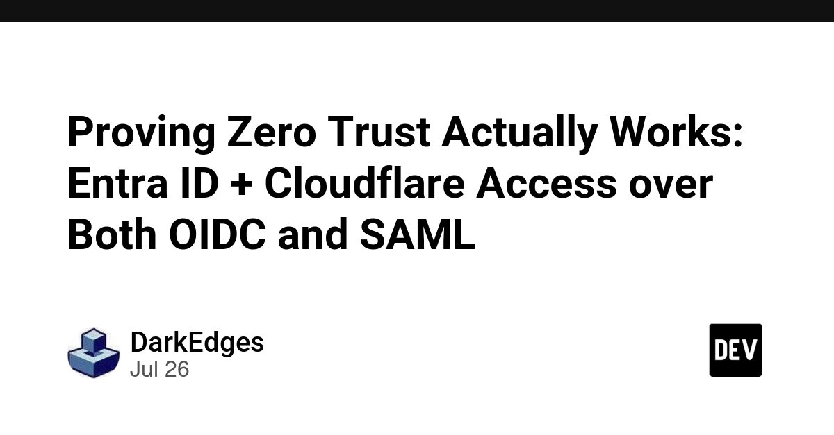 Zero Trust Verified: Entra ID and Cloudflare Access Integration