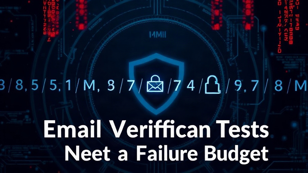 Diagram showing the sequential steps in an email verification test workflow