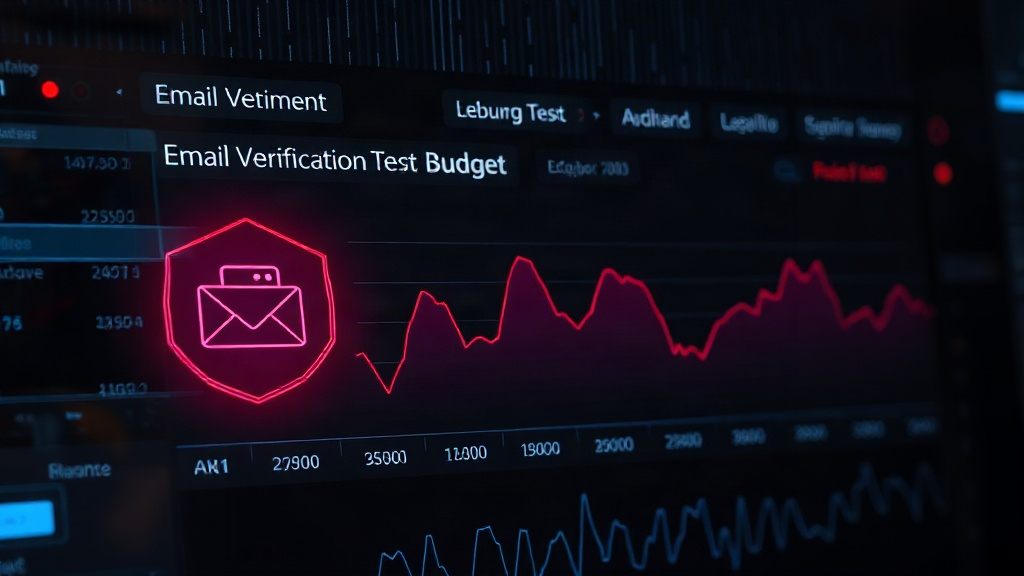 Example of a dashboard showing email verification test failure budget adherence