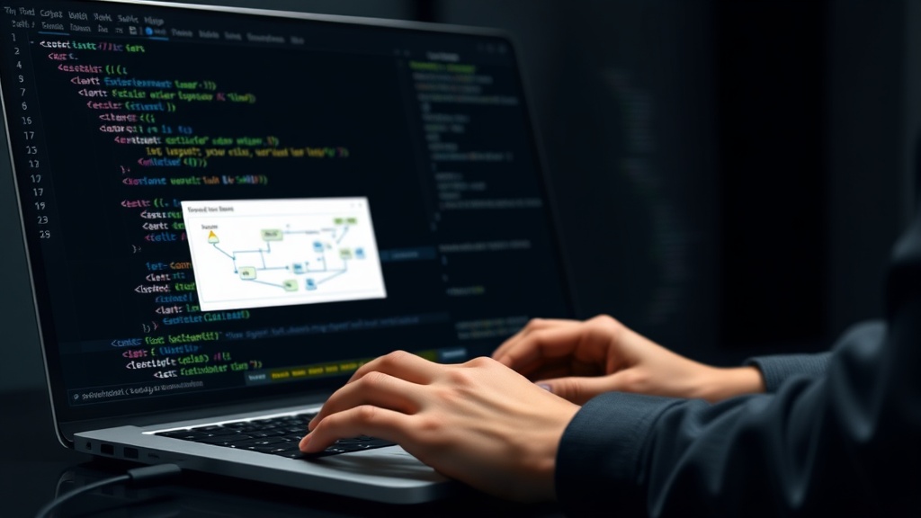 Developer typing a system description to generate a Draw.io diagram