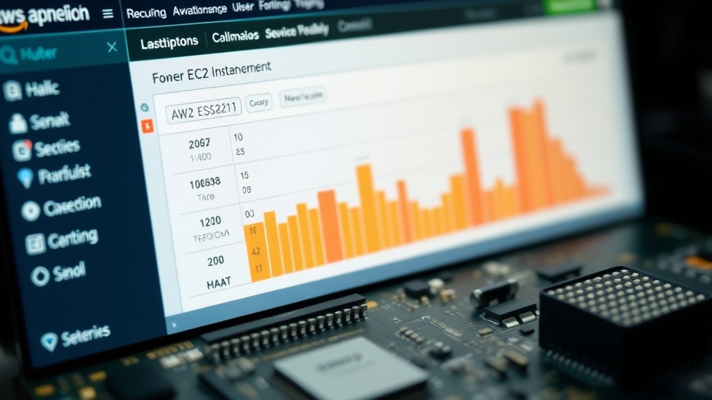 AWS EC2 instance management console interface showing resource allocation and utilization metrics