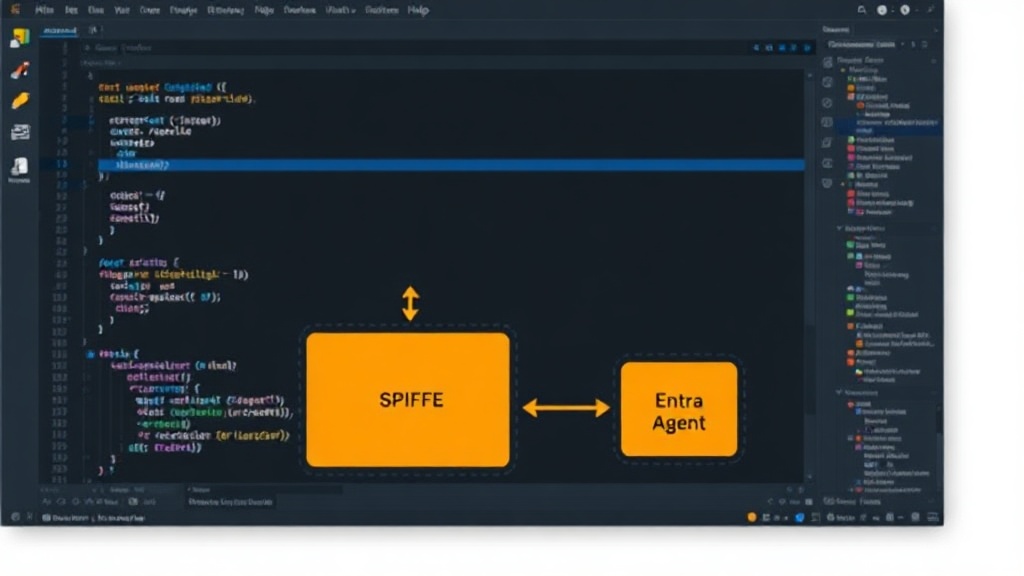 Diagram illustrating the flow from SPIFFE JWT-SVID to Entra Agent ID authentication