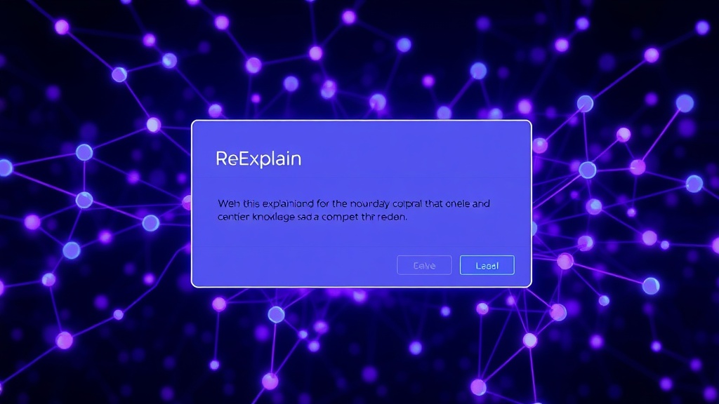 User interface showing ReExplain prompting for an explanation of a complex topic.