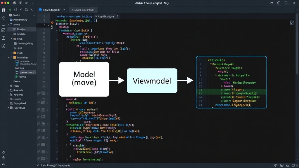 Diagram showing the flow from Model to ViewModel to Compose View