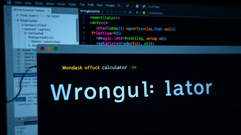 Wrongulator web interface displaying a deliberately incorrect calculation.