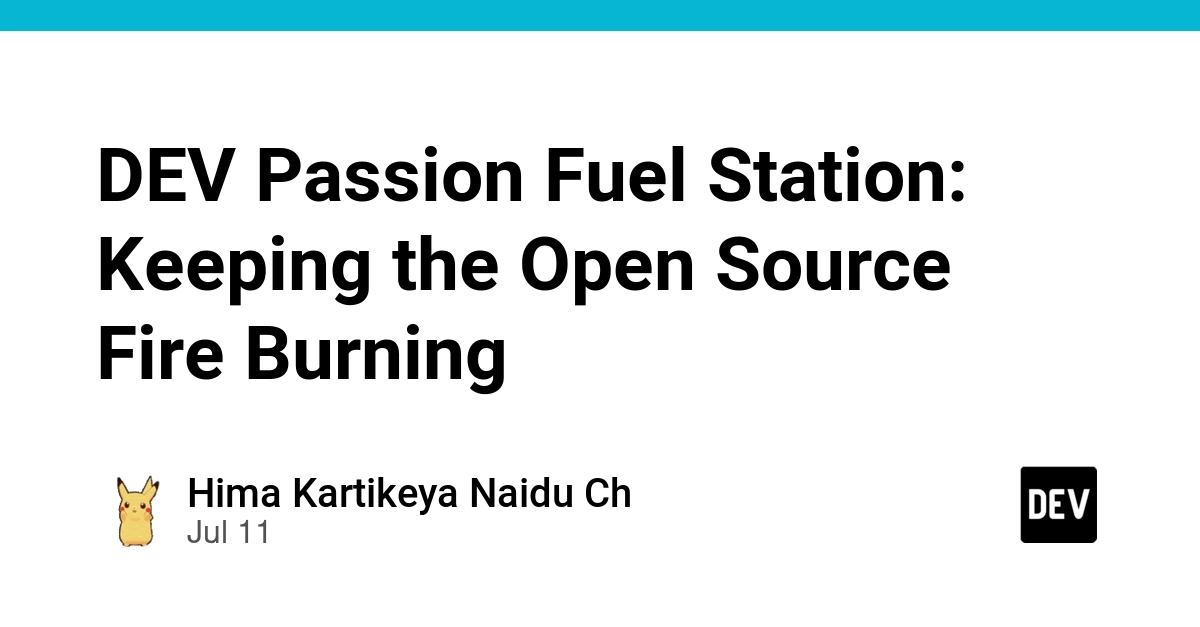 DEV Passion Fuel Station Uses Gemini AI to Combat Developer Burnout