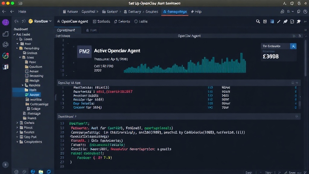 PM2 dashboard showing active OpenClaw agent process and its resource utilization