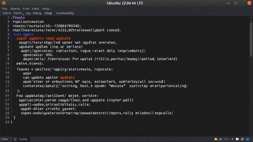 Ubuntu 22.04 LTS server terminal showing successful apt update and upgrade commands
