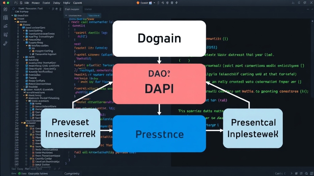 Diagram illustrating the separation between Domain, DAO API, and Persistence Implementation layers