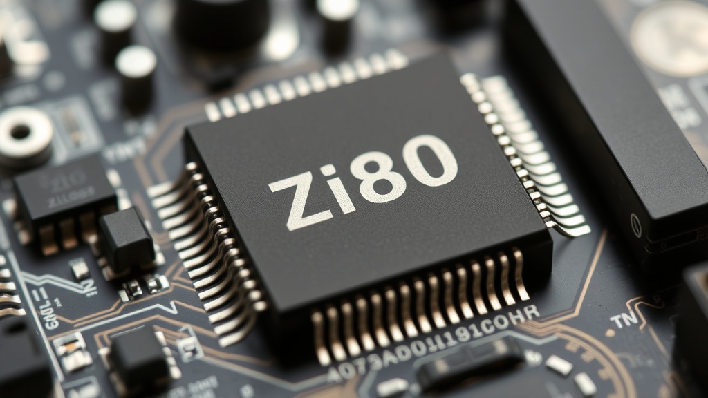 A Zilog Z80 processor chip, showcasing its classic DIP packaging