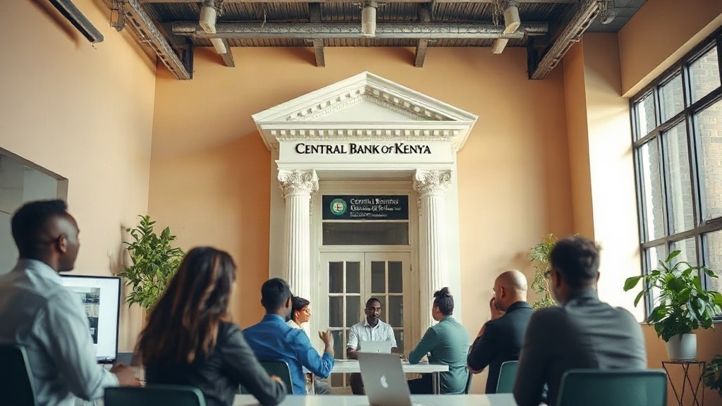 Central Bank of Kenya building in Nairobi, symbolizing financial regulation.