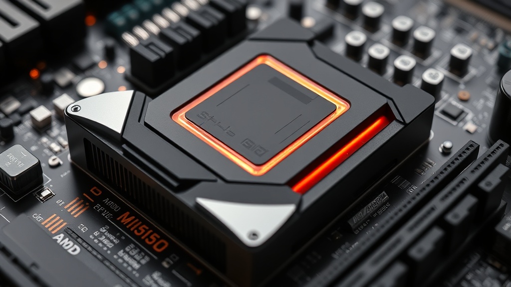 AMD Instinct MI455X GPU on a motherboard, showcasing its advanced architecture