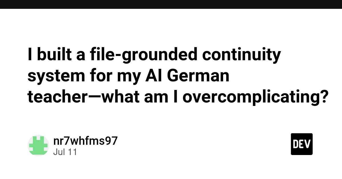 AI Teacher Continuity System: Overcomplicating German Lessons?