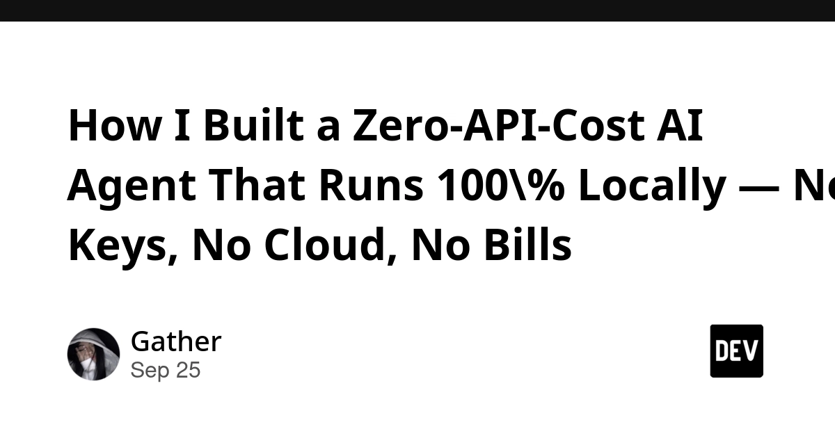 Build Local AI Agents: Zero API Costs, Full Local Control