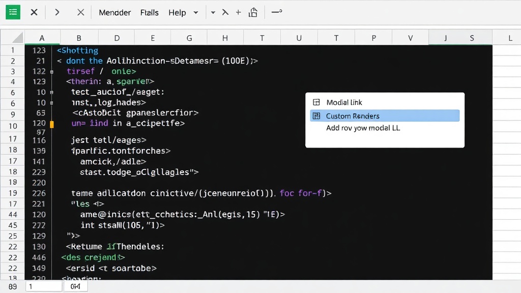 Interactive link in a Joget Spreadsheet cell opening a modal