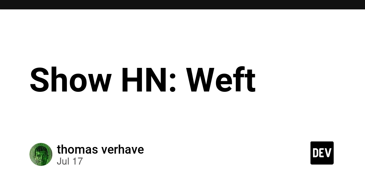 Weft: A Minimalist Alternative Internet Built in Pure Python