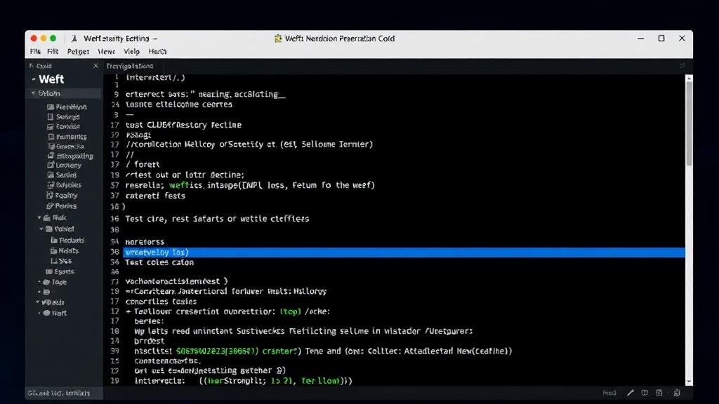 Terminal browser interface displaying Weft content and navigation options