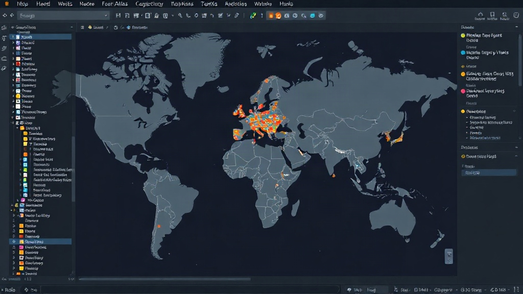 Interactive map visualizing topic clusters and their connections on Hacker News
