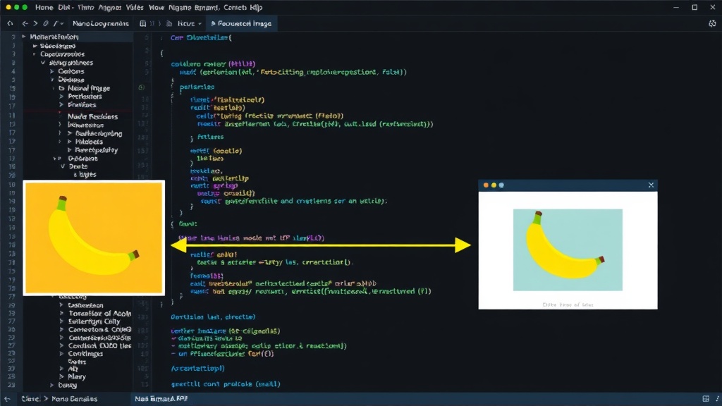 Diagram showing Nano Banana API workflow for image generation and editing