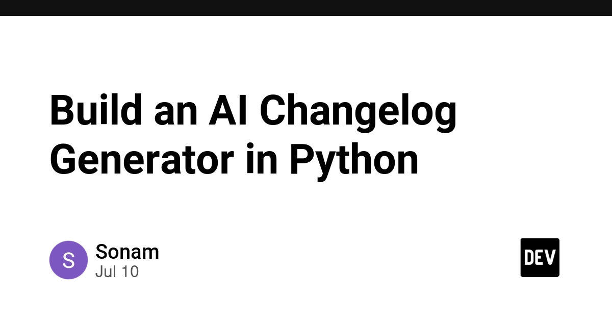 Python AI Generates Changelogs from Git Commits