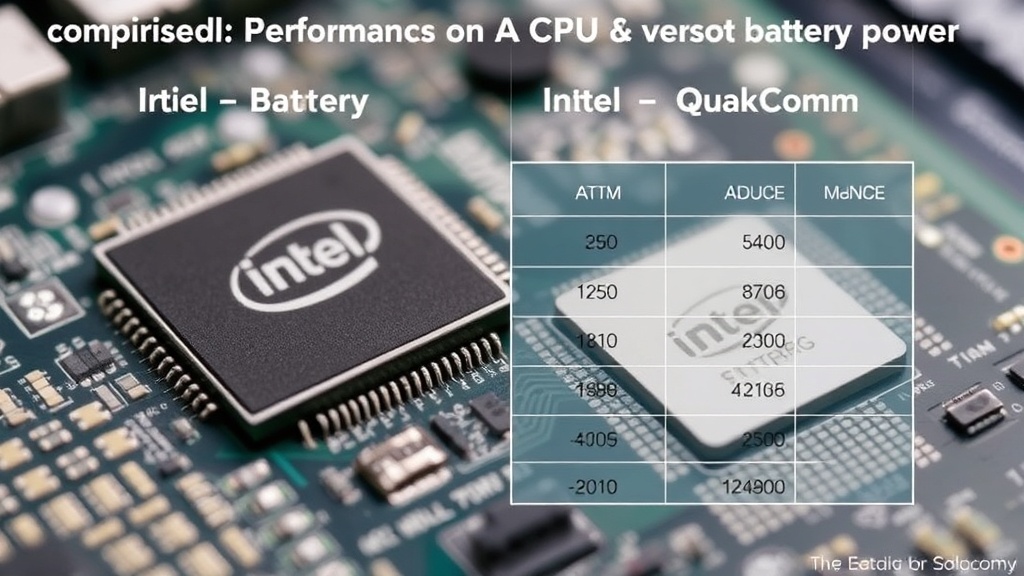 Comparison chart showing Intel CPU performance on AC versus battery power