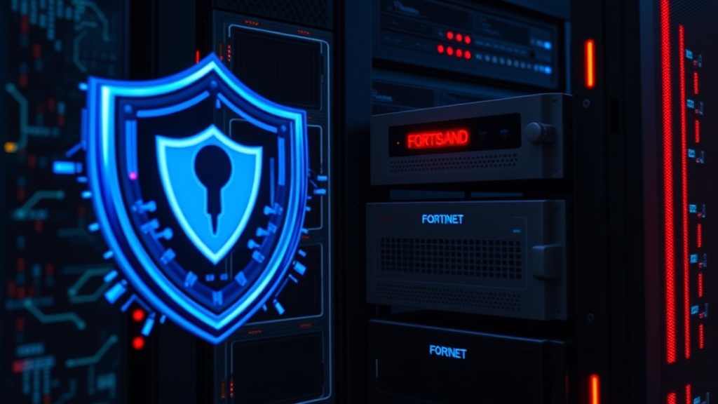 Fortinet FortiSandbox appliance in a server rack environment