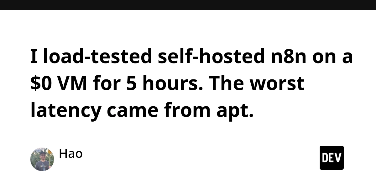 Self-Hosted n8n Holds Up Under Sustained Load, Apt Causes Latency