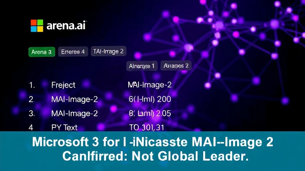 Arena.ai leaderboard showing MAI-Image-2 model family rankings for text-to-image generation.