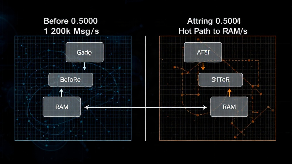 Diagram illustrating rekuiper's data flow before and after RAM optimization