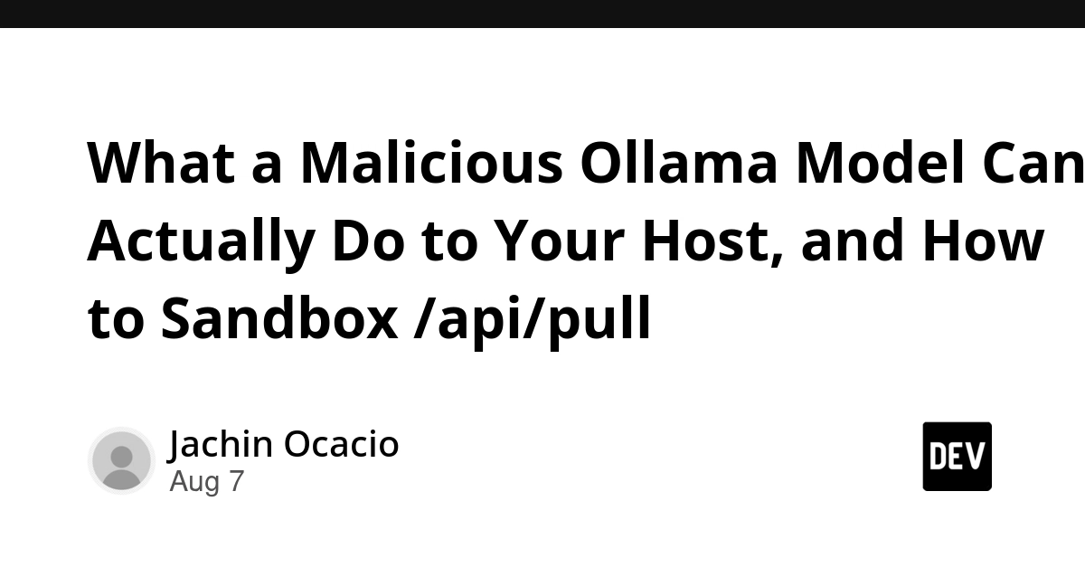 Malicious Ollama Models Pose Disk, VRAM, and Prompt Injection Risks
