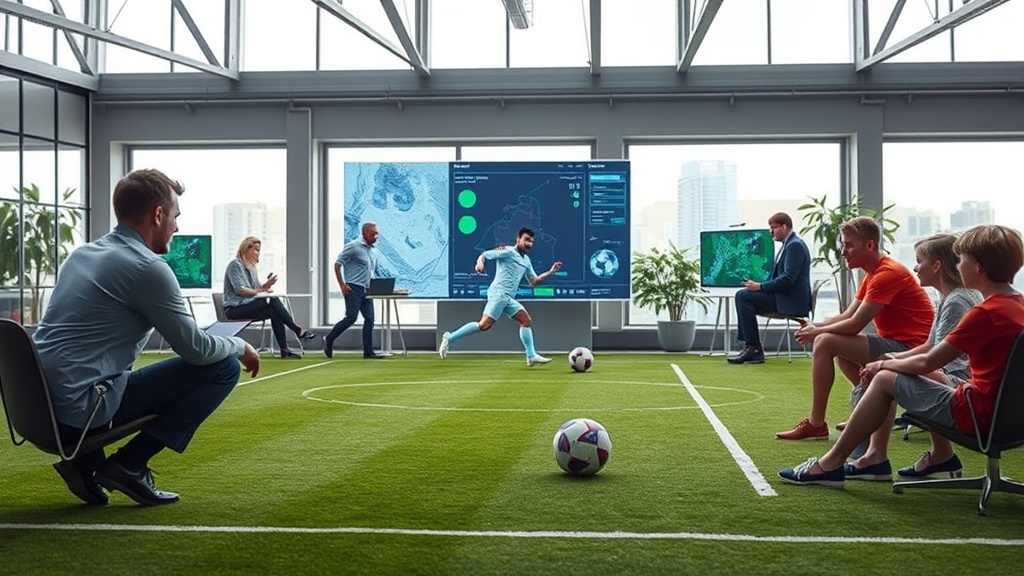 AI-powered real-time player and ball tracking analysis on a football pitch
