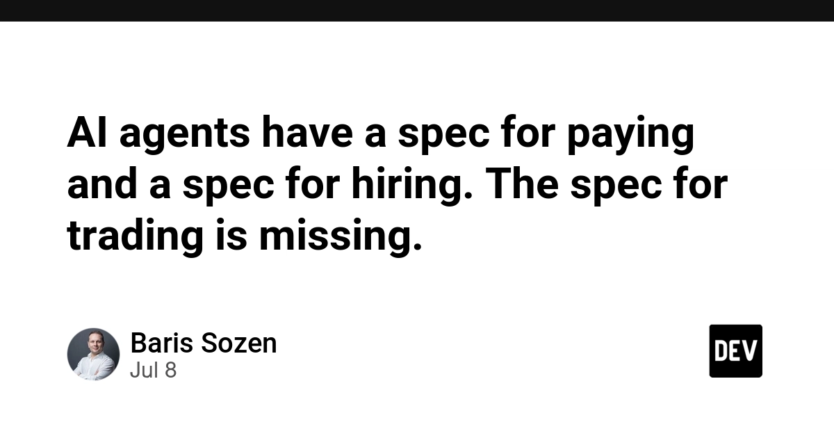 AI Agents Lack a Trading Specification, Lagging Behind Payments and Hiring