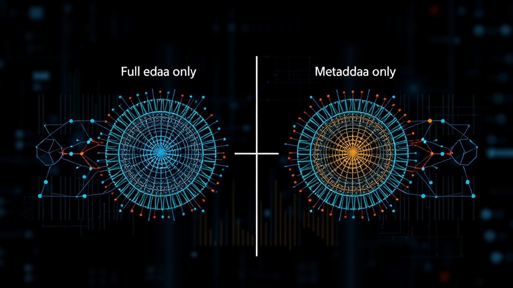 Diagram illustrating the difference between full-payload and metadata-only AI agent tracing