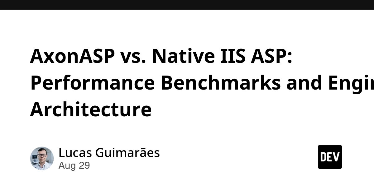 AxonASP Outperforms Native IIS ASP in Design Patterns Benchmark